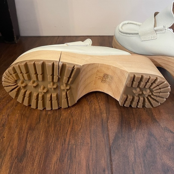 NWOB Free People Corbin Loafer Leather Clog Heel Size 8 - Picture 3 of 7